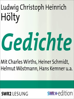 cover image of Ludwig Christoph Heinrich Hölty--Gedichte